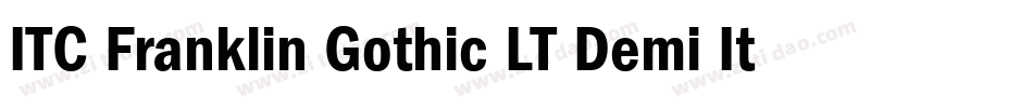 ITC Franklin Gothic LT Demi Italic字体转换